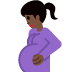 🤰🏿 pregnant woman: dark skin tone display on Twitter